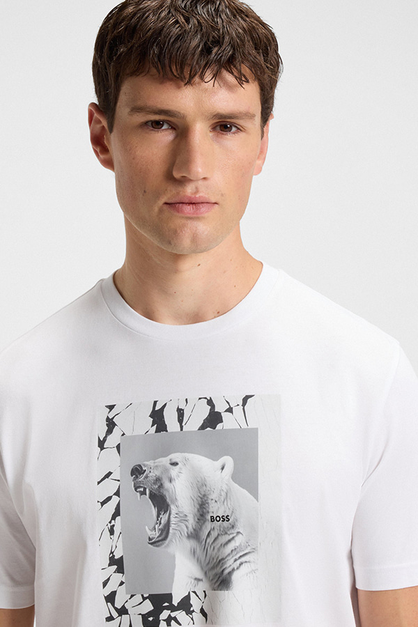 ΑΝΔΡΙΚΗ ΜΠΛΟΥΖΑ BOSS - 100 ΛΕΥΚΟ